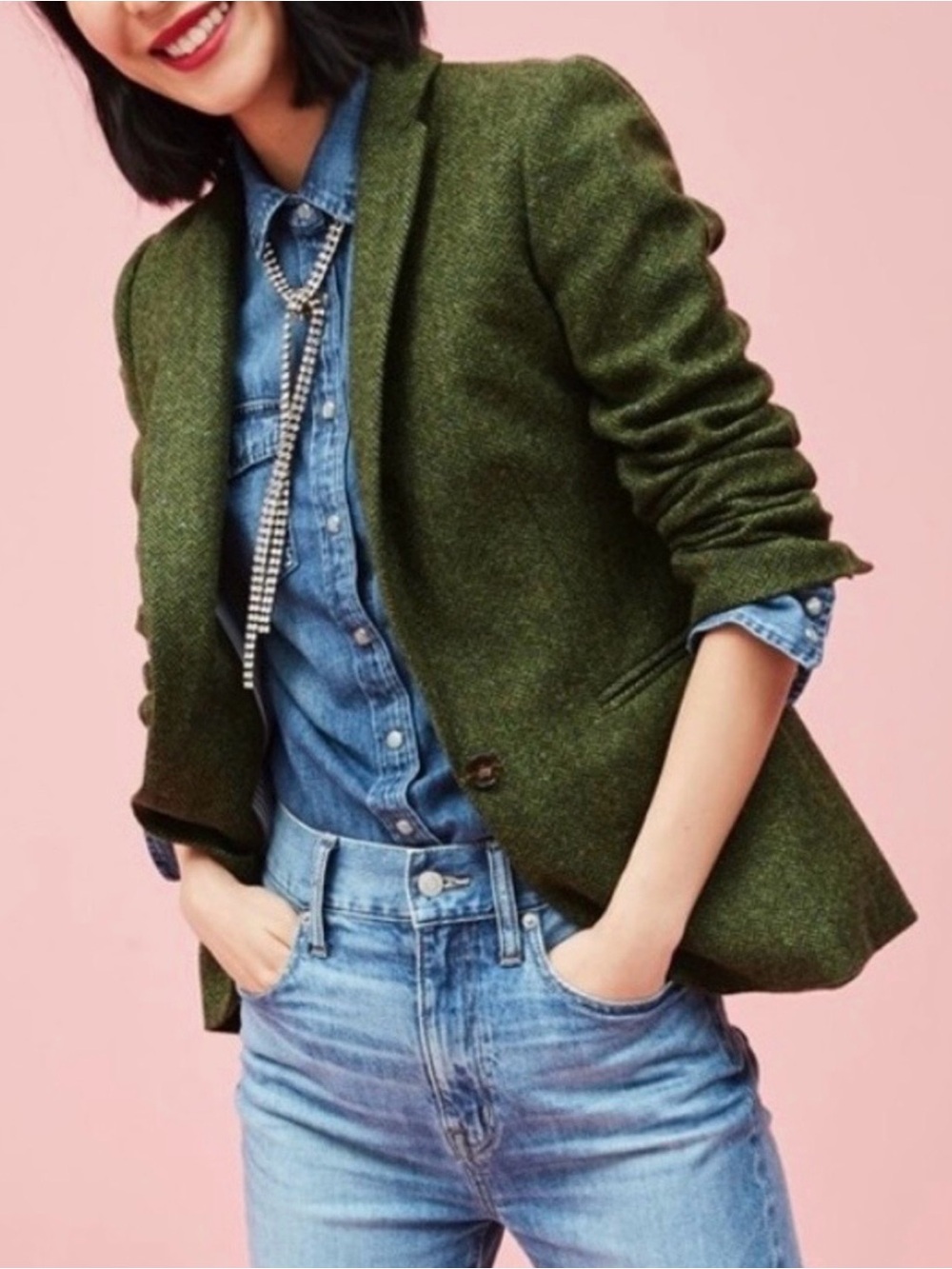J. Crew Parke Herringbone Blazer